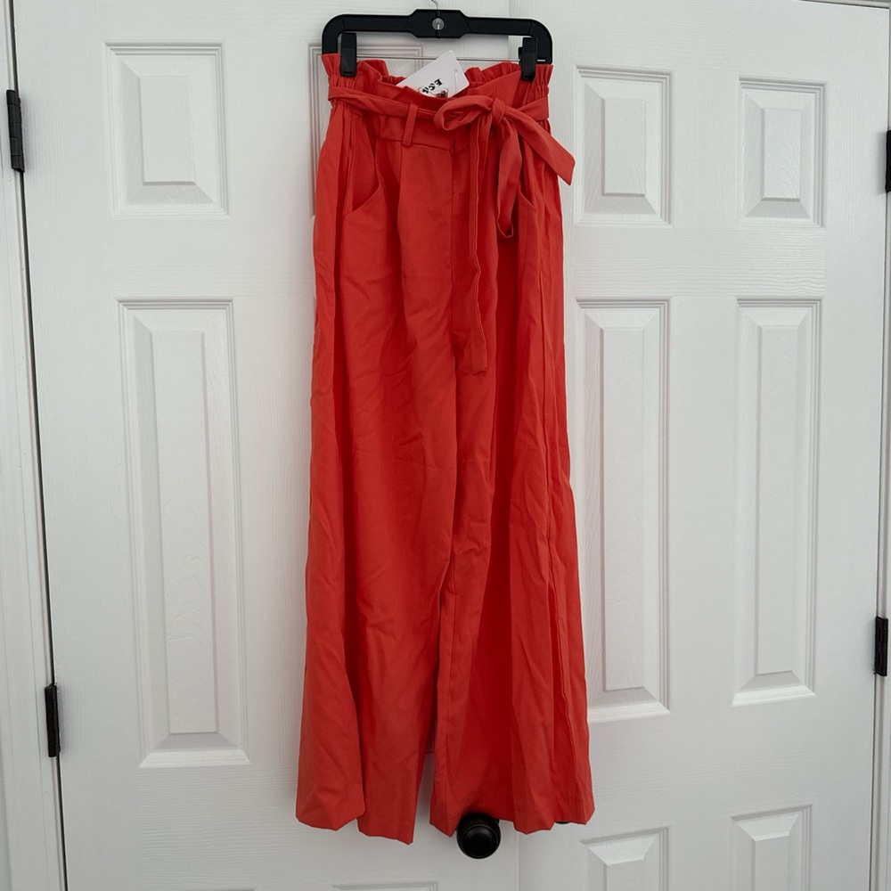 Wish Vibrant Orange Wide-Leg Pants